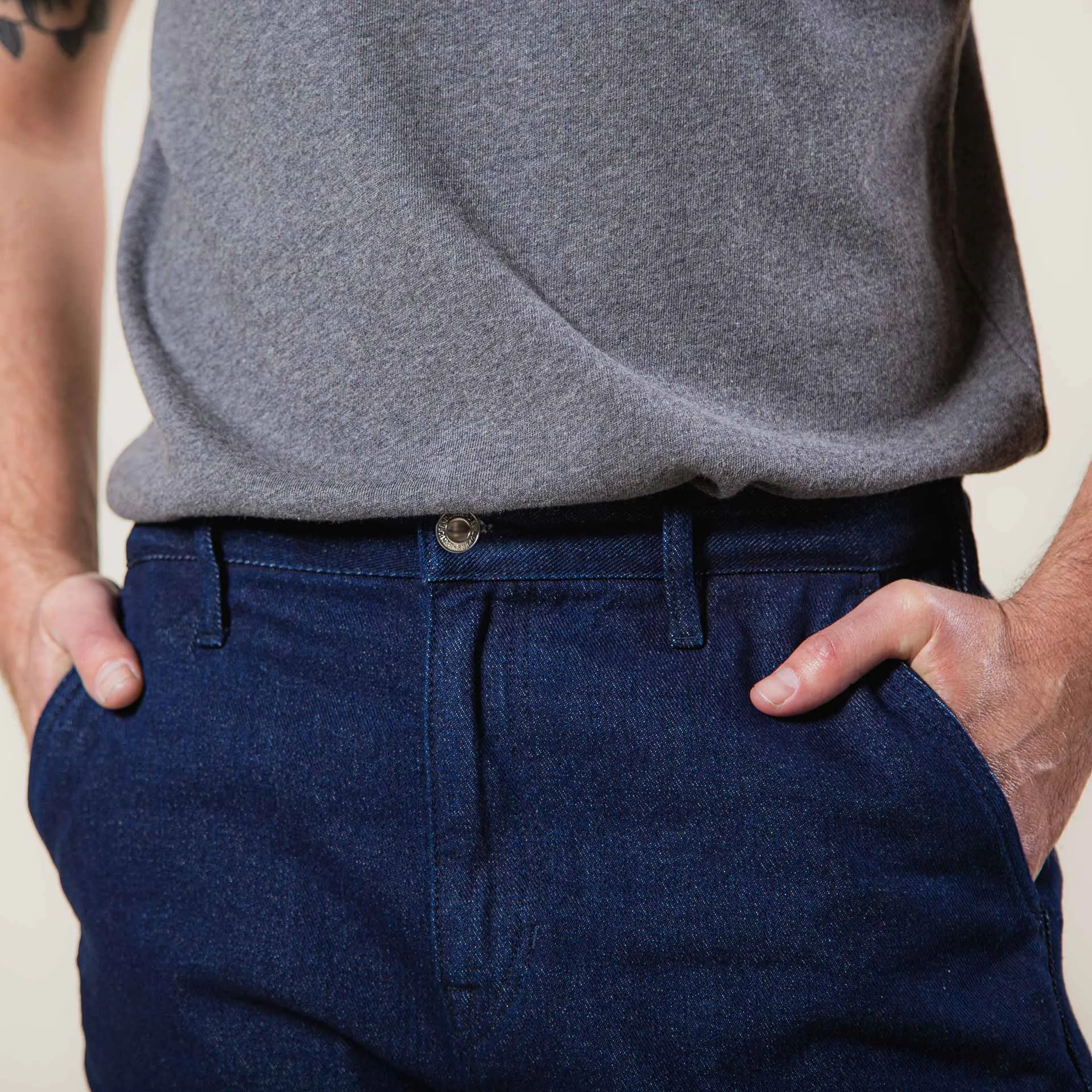BC-01 TAPERED CHINO 13.75 oz. brushed denim