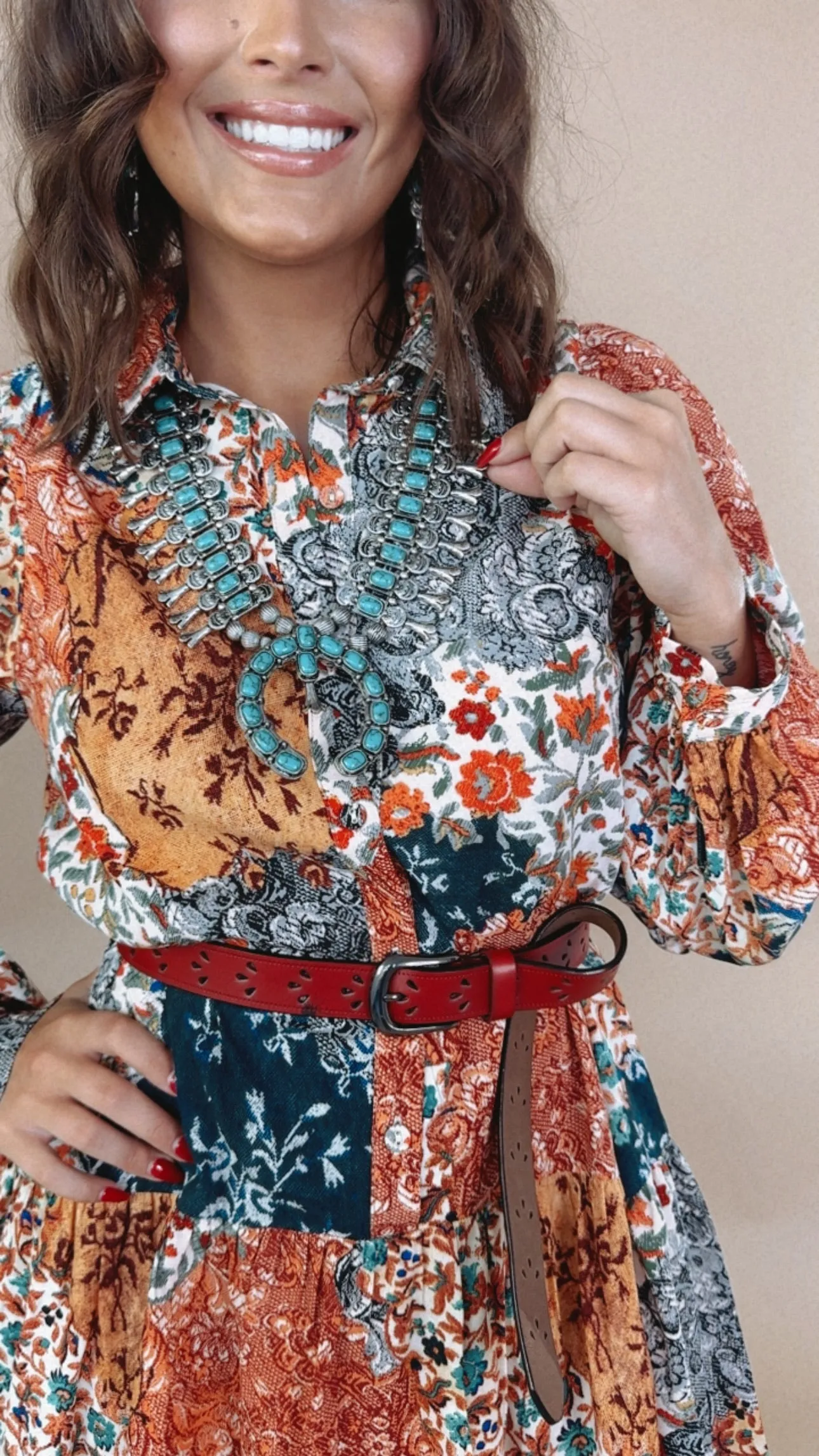 Bella Blossom Turquoise Statement Necklace