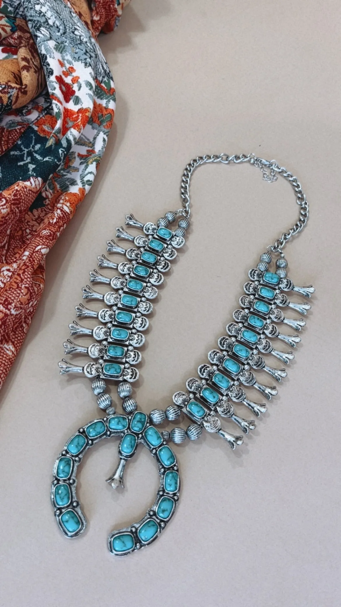 Bella Blossom Turquoise Statement Necklace