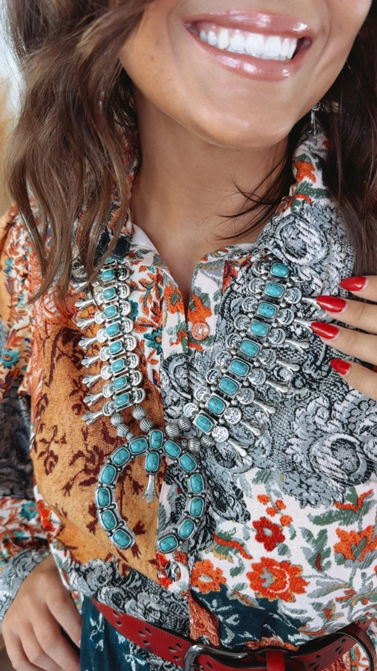 Bella Blossom Turquoise Statement Necklace