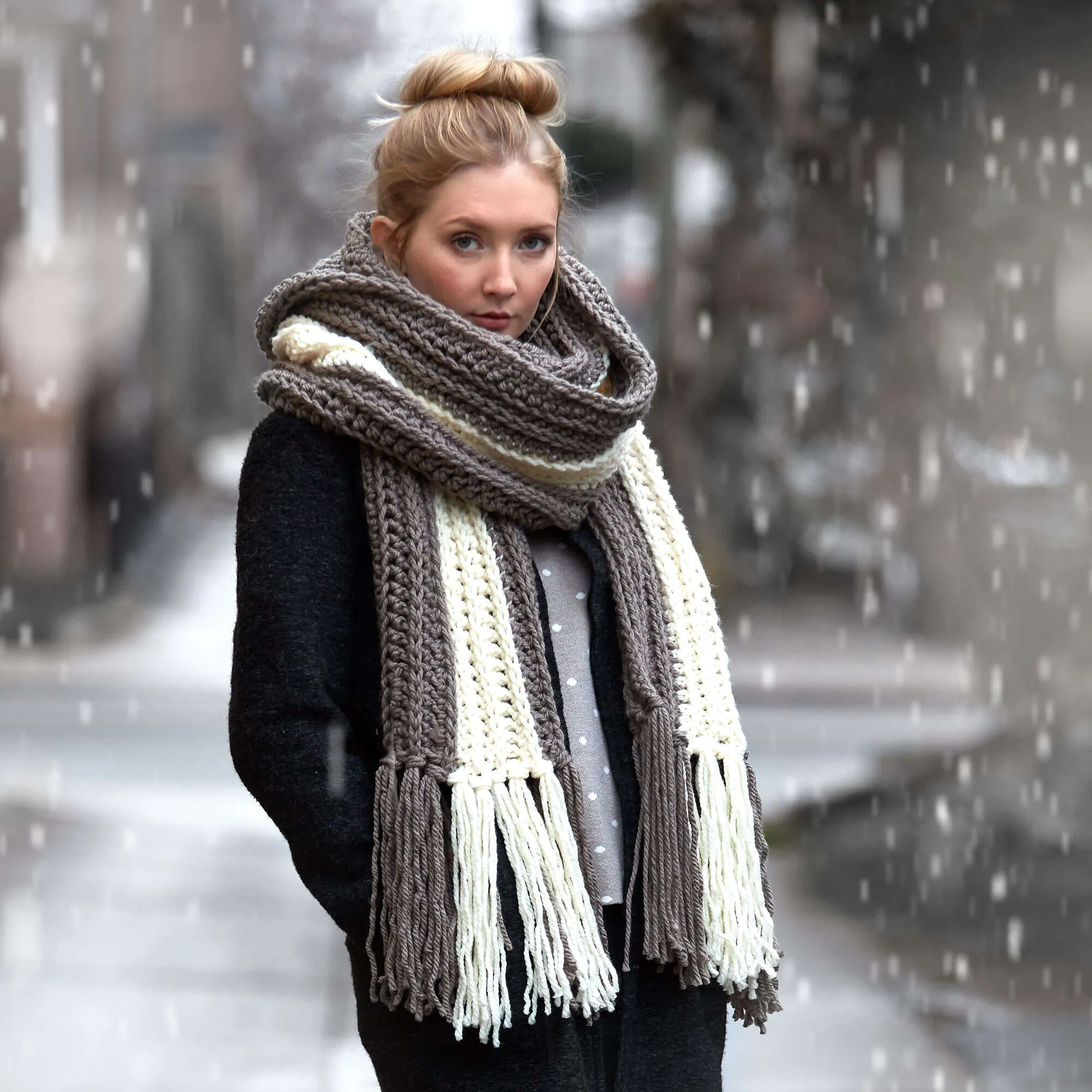 Bernat Highline Crochet Super Scarf