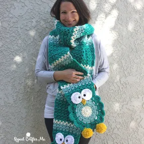 Bernat Owl Crochet Super Scarf
