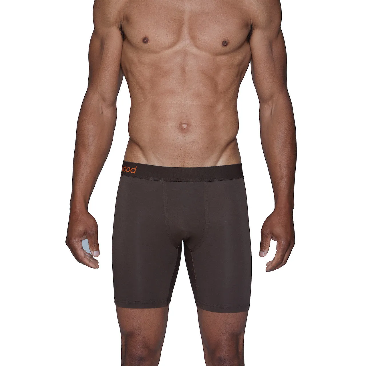 Biker Brief (No Fly) in Walnut by Wood Underwear