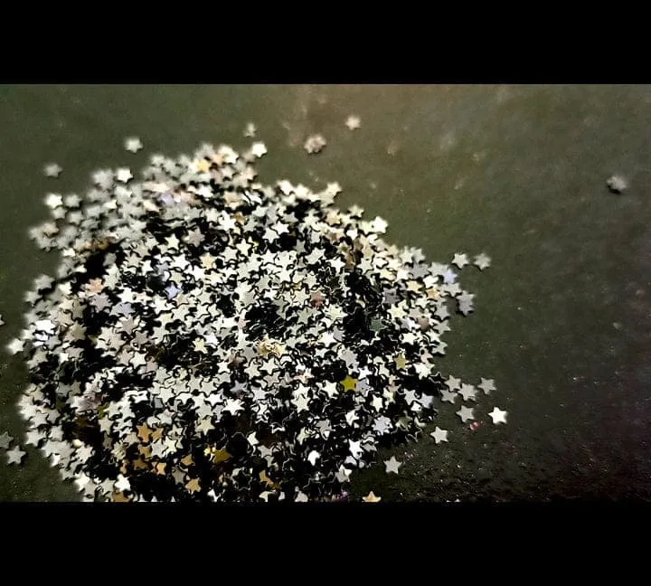 Black Stars Glitter - 20gms