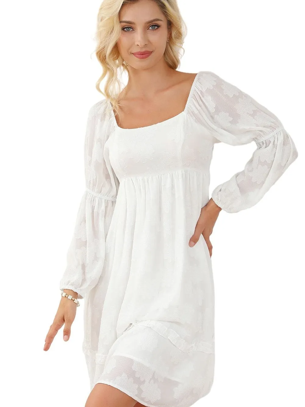 Bohemian White Mini Dress