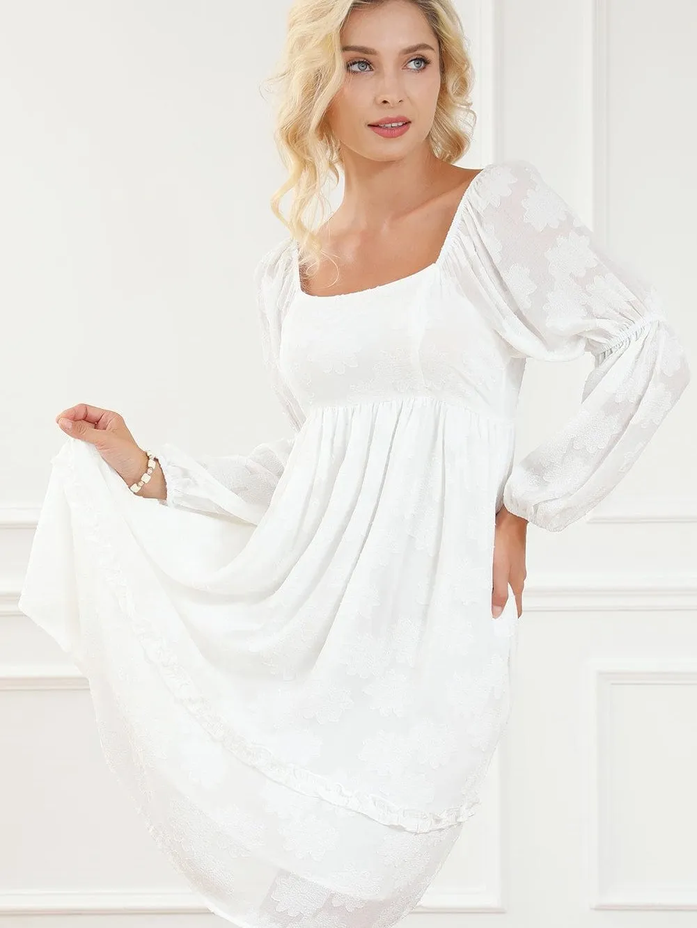 Bohemian White Mini Dress