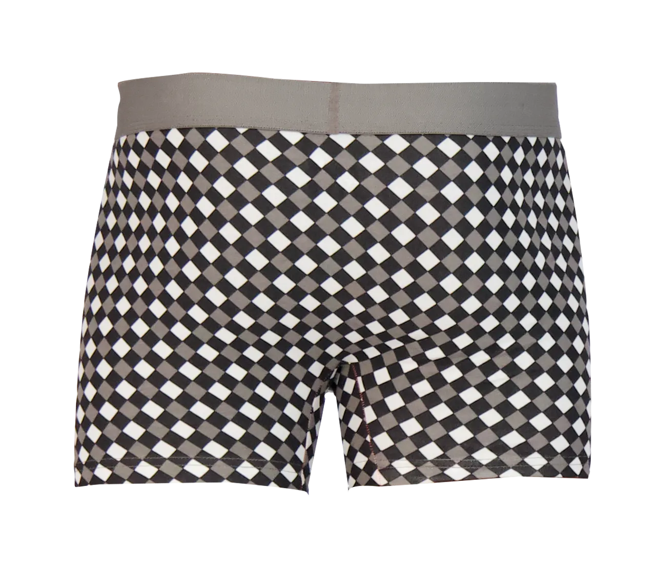 Boxer Brief w/ Fly in Black & White Dimension by Wood Underwear