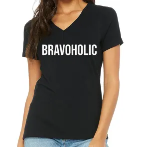 Bravoholic Bundle: V-Neck Tee & Tote Bag (Sizes XS-4XL)