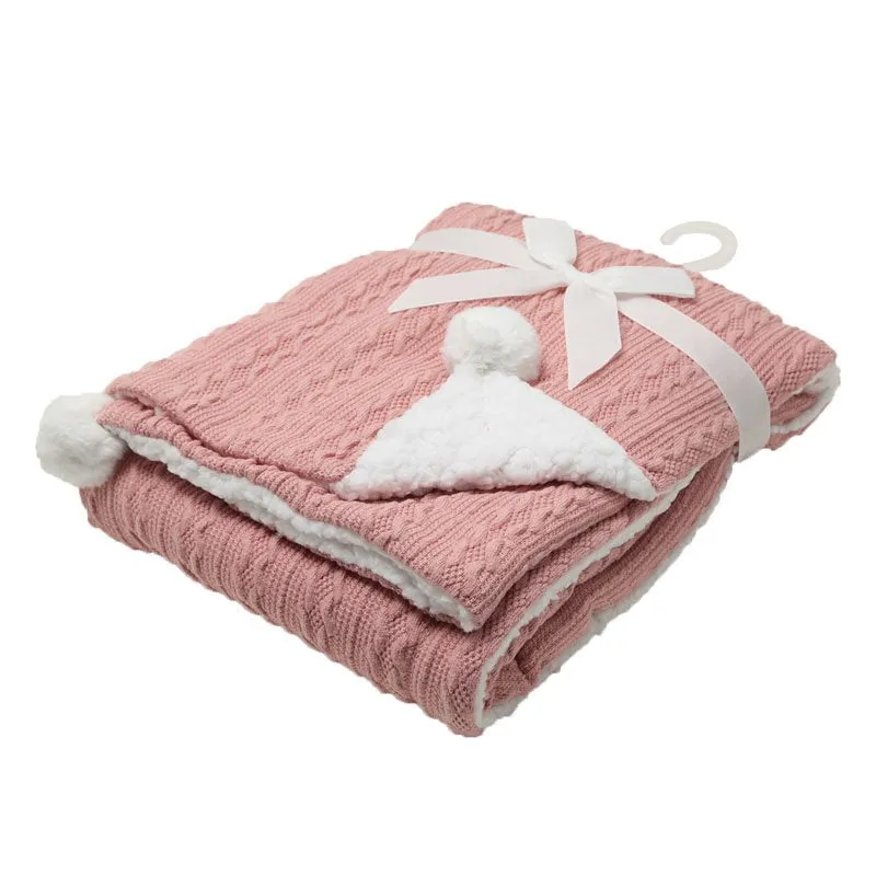 Cable Knit Wrap Rose Gold- Soft Touch