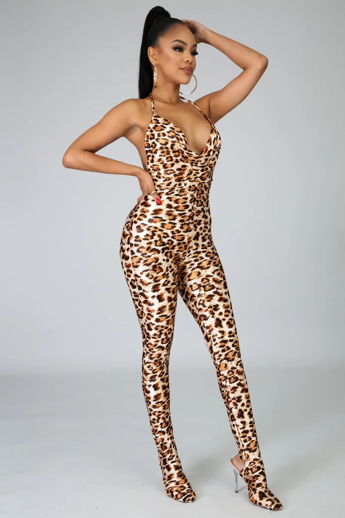 Calling All Leopard Babes Jumpsuit