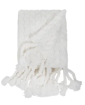 Capistrano Winter White Throw by Pom Pom at Home