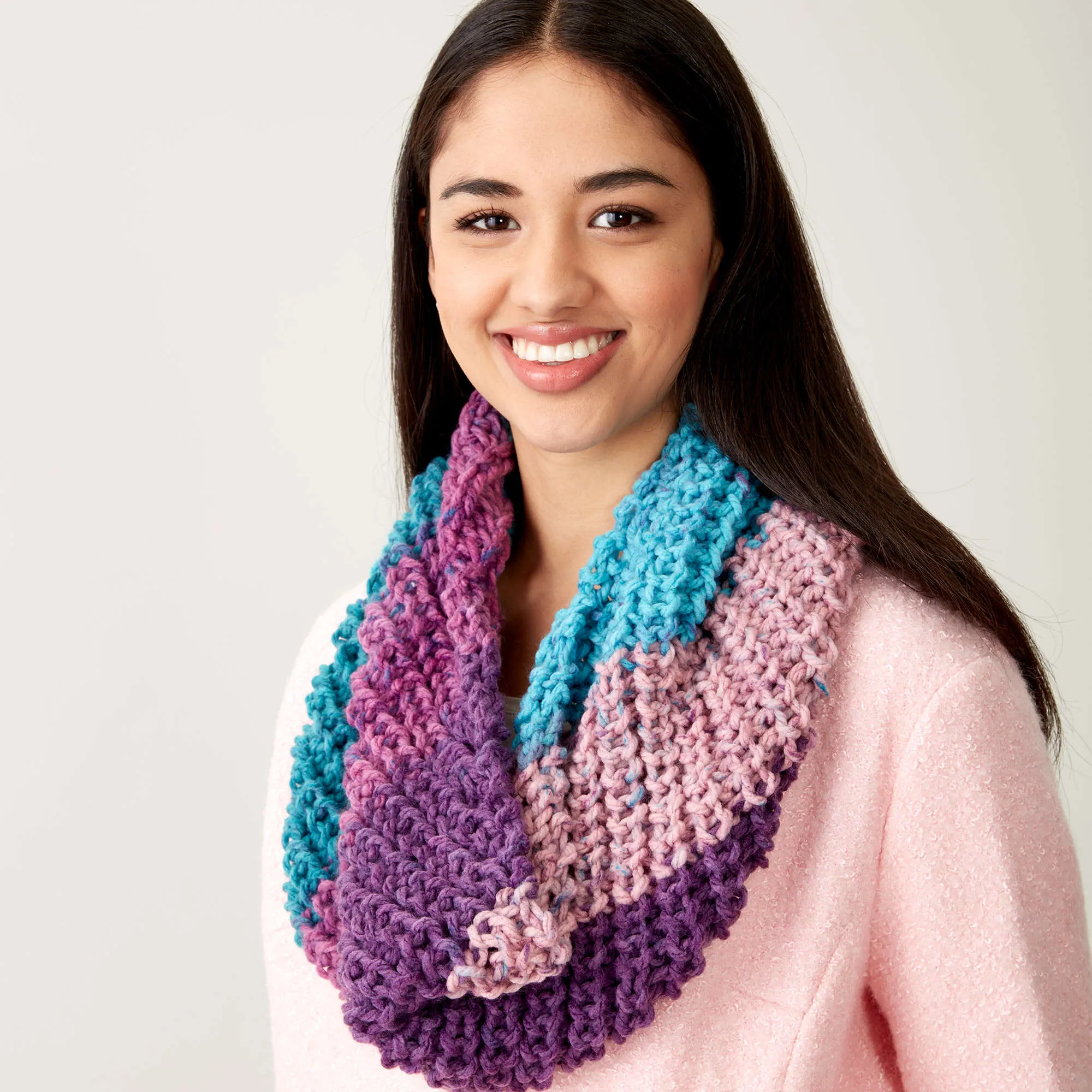 Caron Shaker Stitch Knit Cowl
