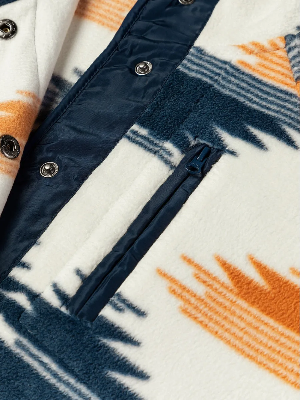 Casual Fleece Jacket in Tribal Print
