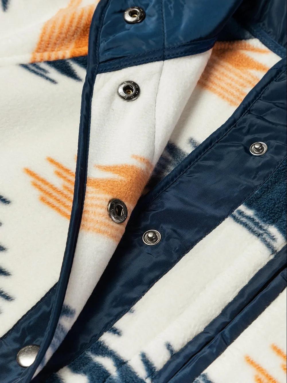 Casual Fleece Jacket in Tribal Print
