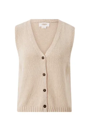 Ceres Life Beach Knit Button Vest