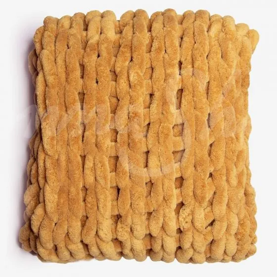 Chenille Chunky Knit Throw ~ Gold