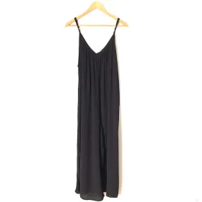 Cherish Black Flowy Cropped Jumpsuit- Size S