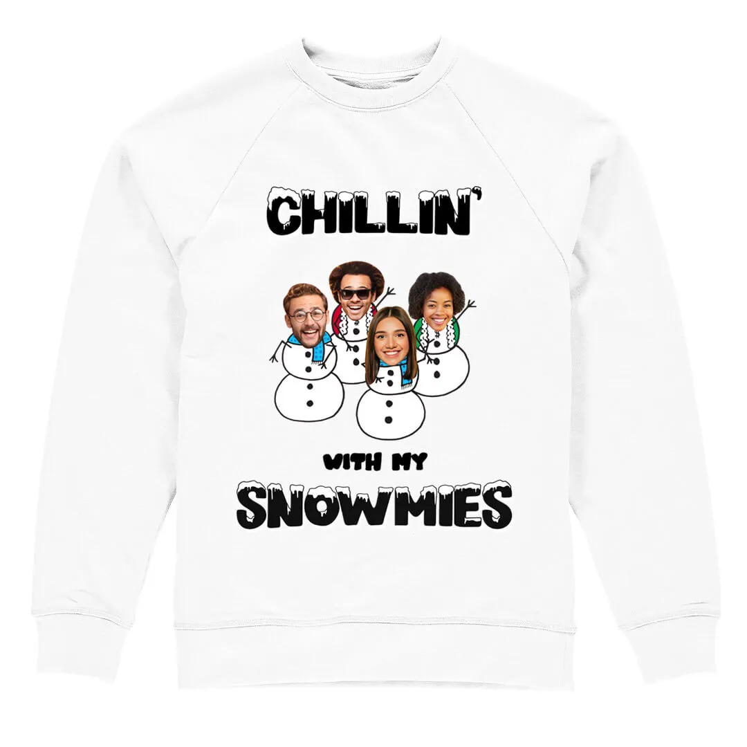 Chillin' With My Three Snowmies Christmas Jumper