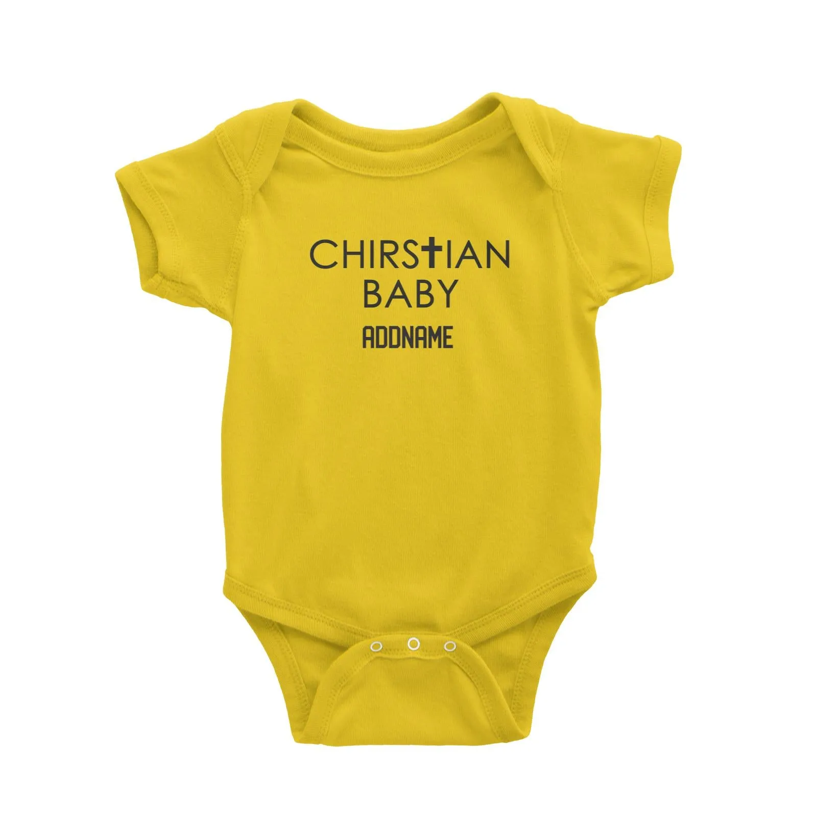 Christian Baby Christian Baby with Cross Addname Baby Romper