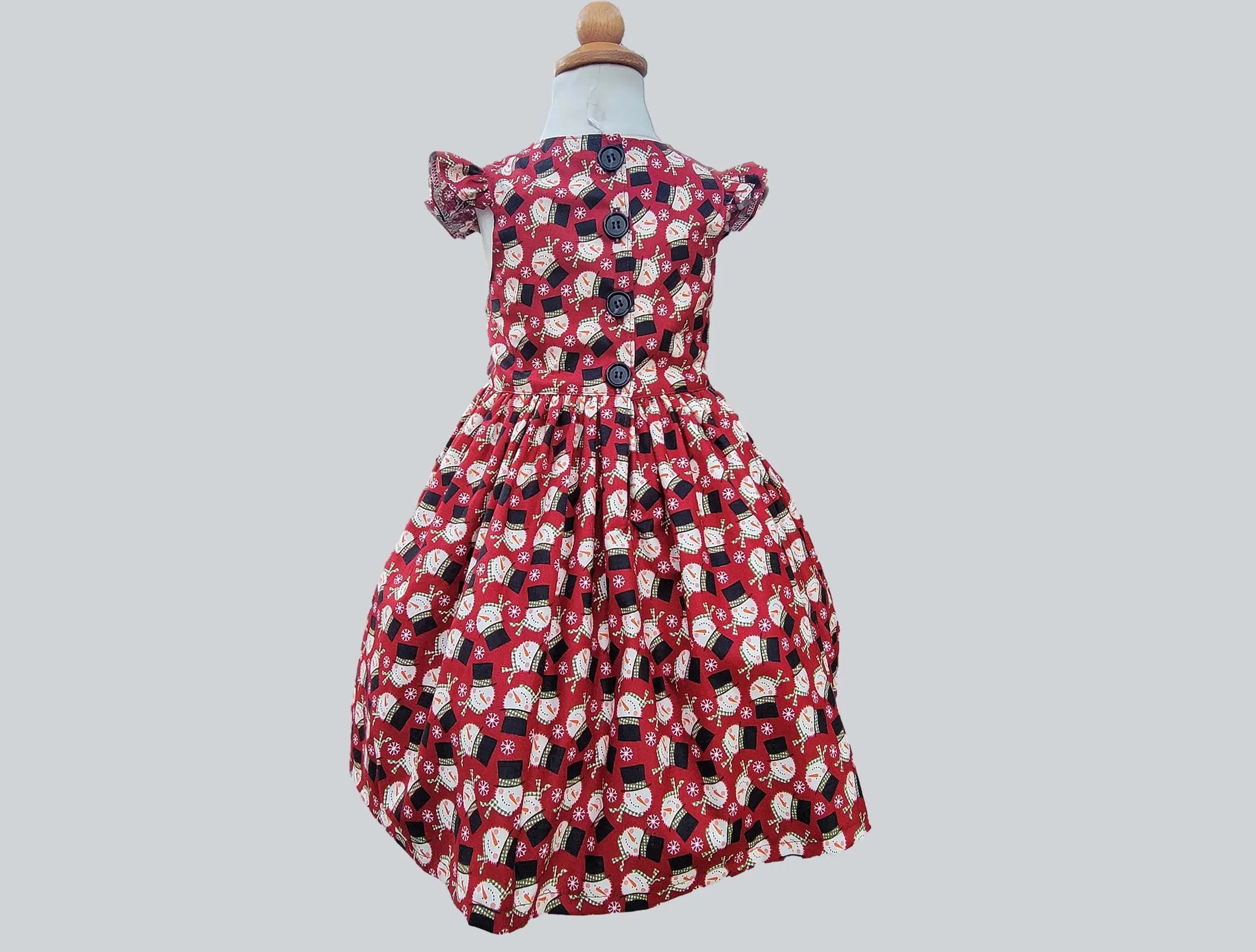 Christmas Dress,  Baby Girl Christmas Holiday Dress,  1st Christmas Dress, Red Frosty Girls Christmas Party Dress, Girls Christmas dress