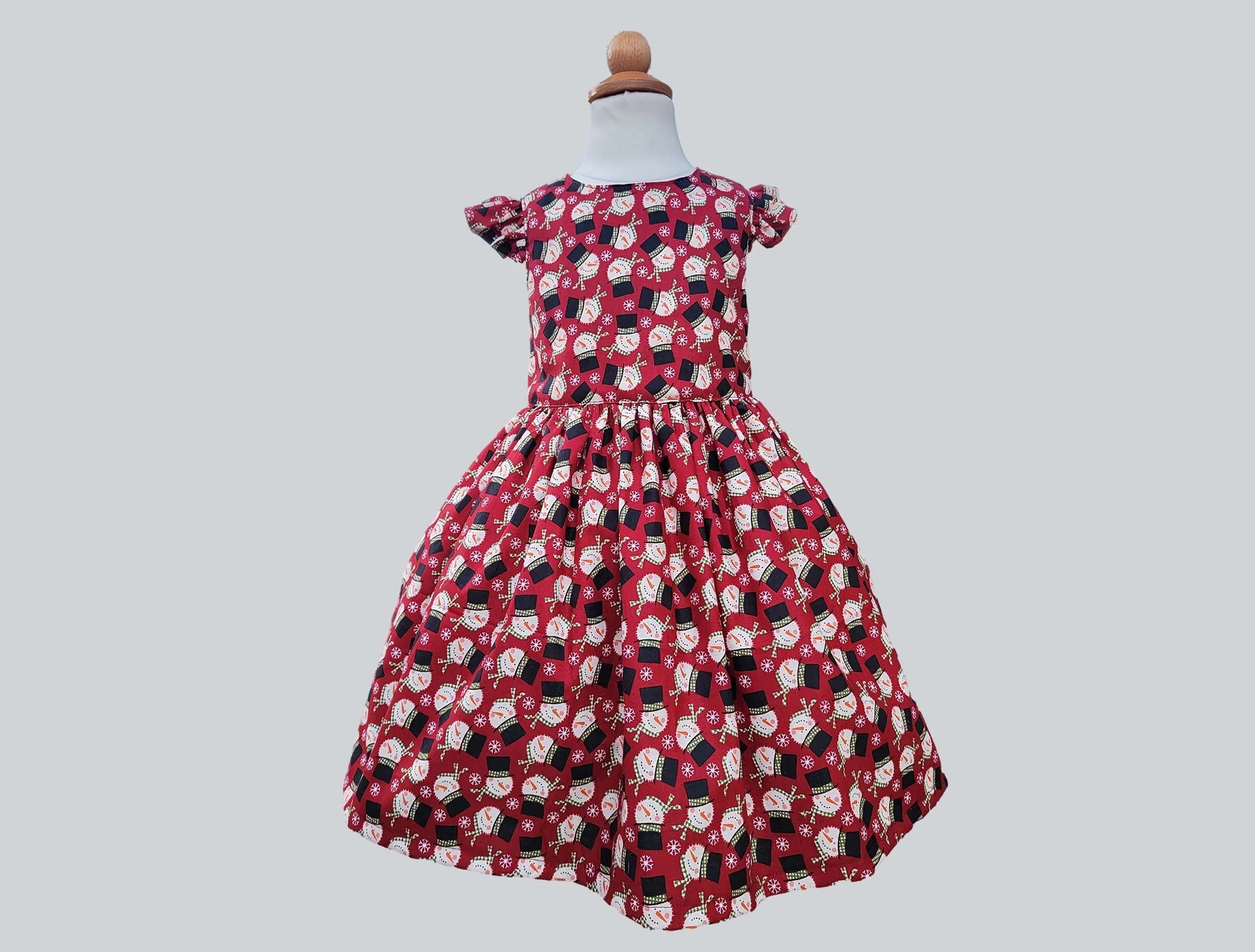 Christmas Dress,  Baby Girl Christmas Holiday Dress,  1st Christmas Dress, Red Frosty Girls Christmas Party Dress, Girls Christmas dress