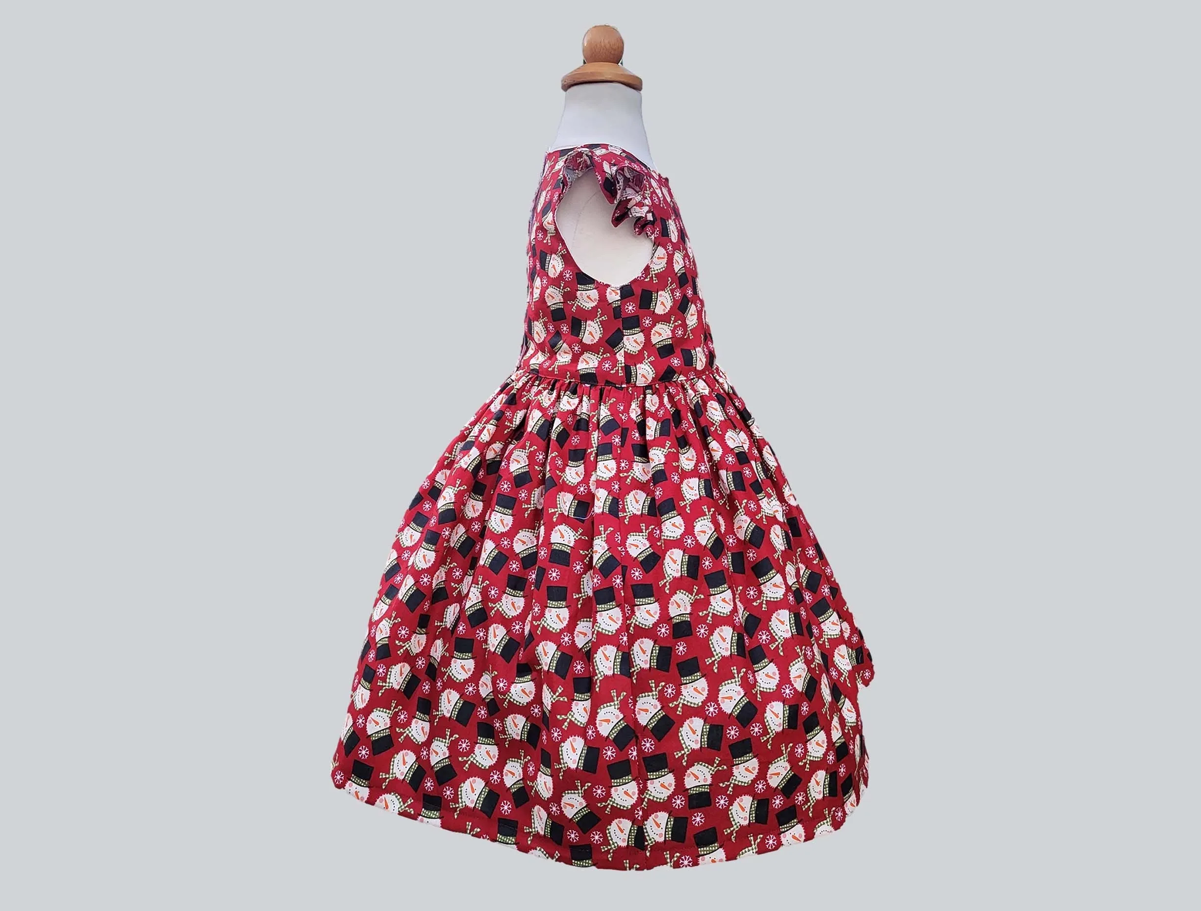 Christmas Dress,  Baby Girl Christmas Holiday Dress,  1st Christmas Dress, Red Frosty Girls Christmas Party Dress, Girls Christmas dress