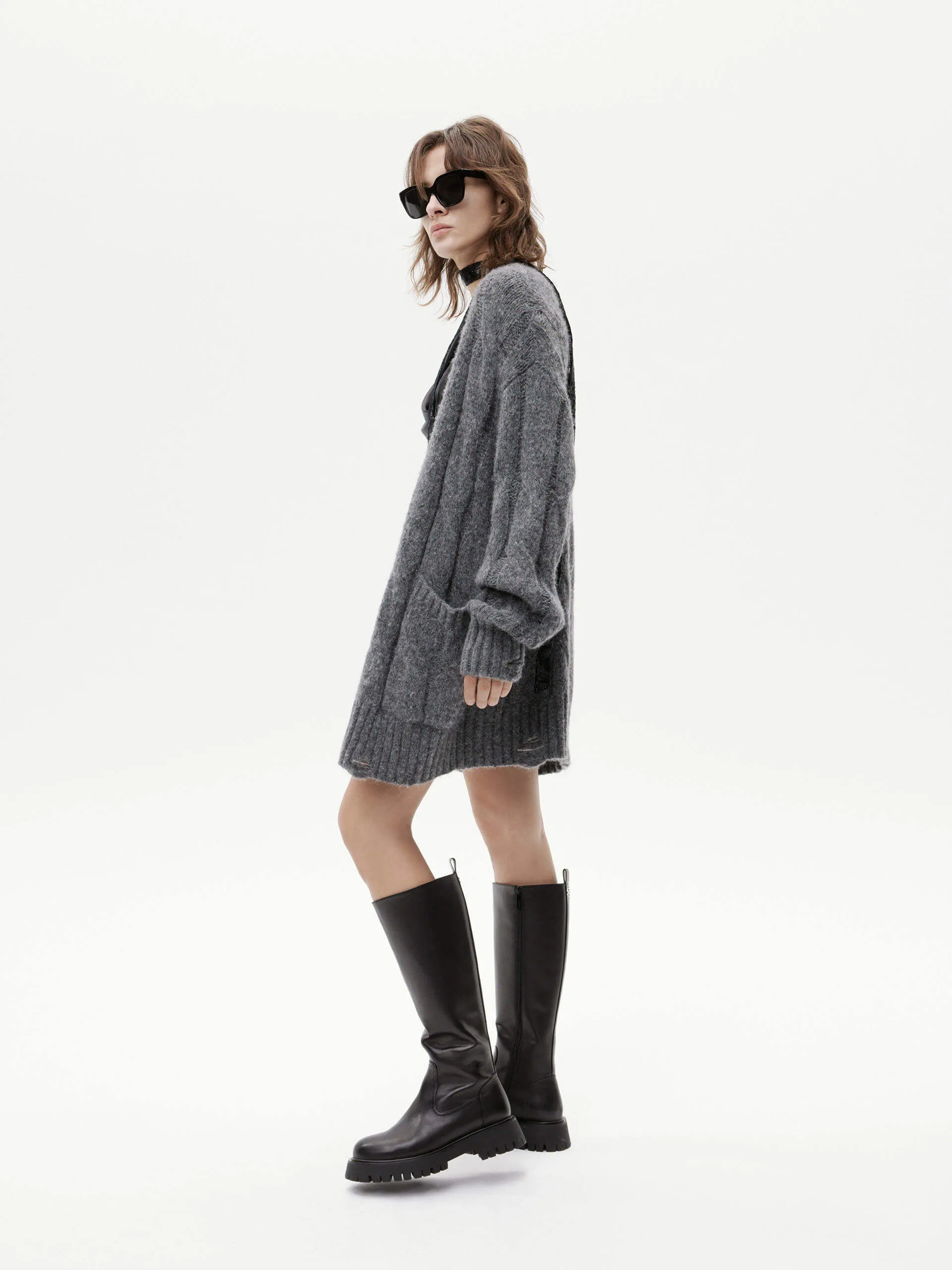 Chunky Cable Knitted Cardigan