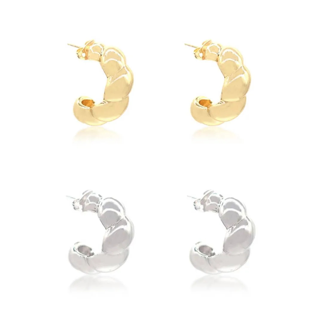 Chunky Crescent Bubble Earrings