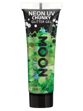 Chunky Glitter Green Face Body Gel 12ml