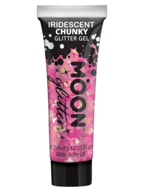 Chunky Glitter Pink Face Body Gel 12ml