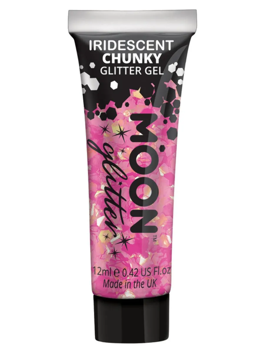 Chunky Glitter Pink Face Body Gel 12ml