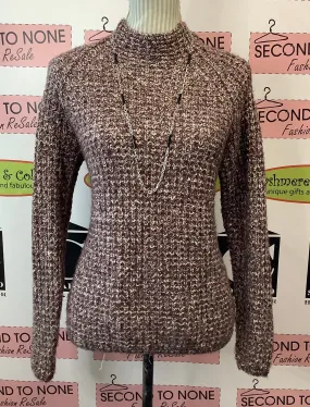 Chunky Knit Plum Sweater (Size L)