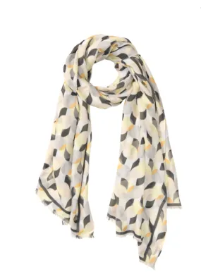 Circle Print Scarf in Pale Ginger