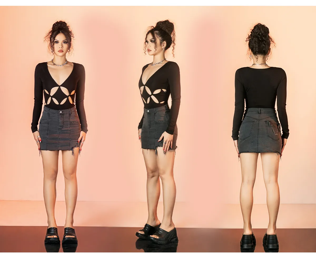 Clara Unicorn Blood Cut Out Bodysuit