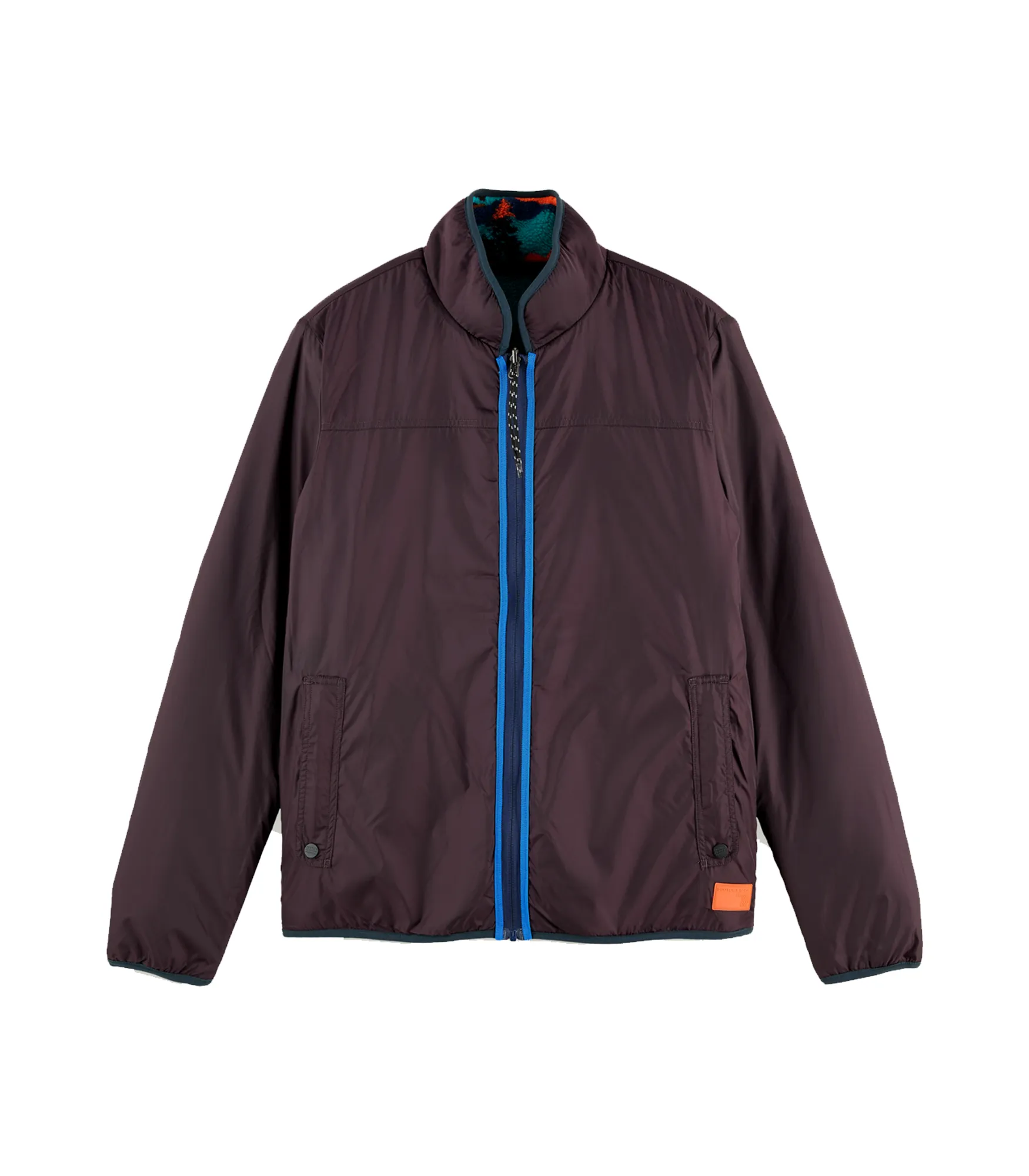 Colourful Reversible Fleece And Nylon Jacket