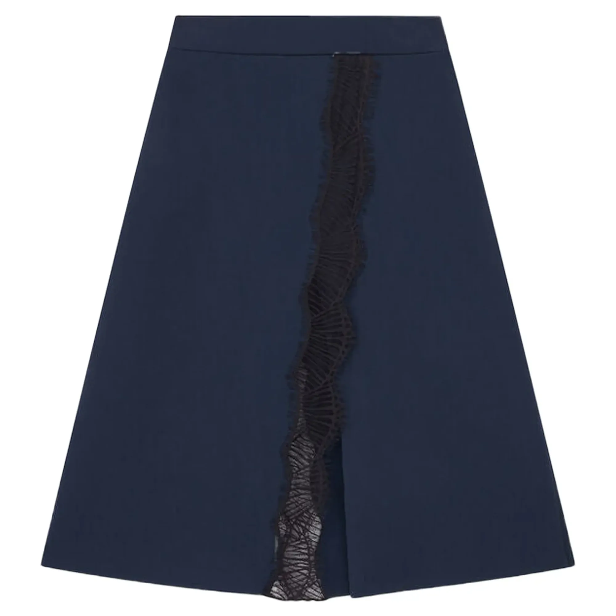 Compact Knit Lace Detailed Skirt
