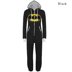 Cool Unisex Superman vs Batman superhero hoodie lounge onesie jumpsuit