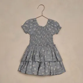 Cosette Dress - Blue Ditsy - Vintage Blue