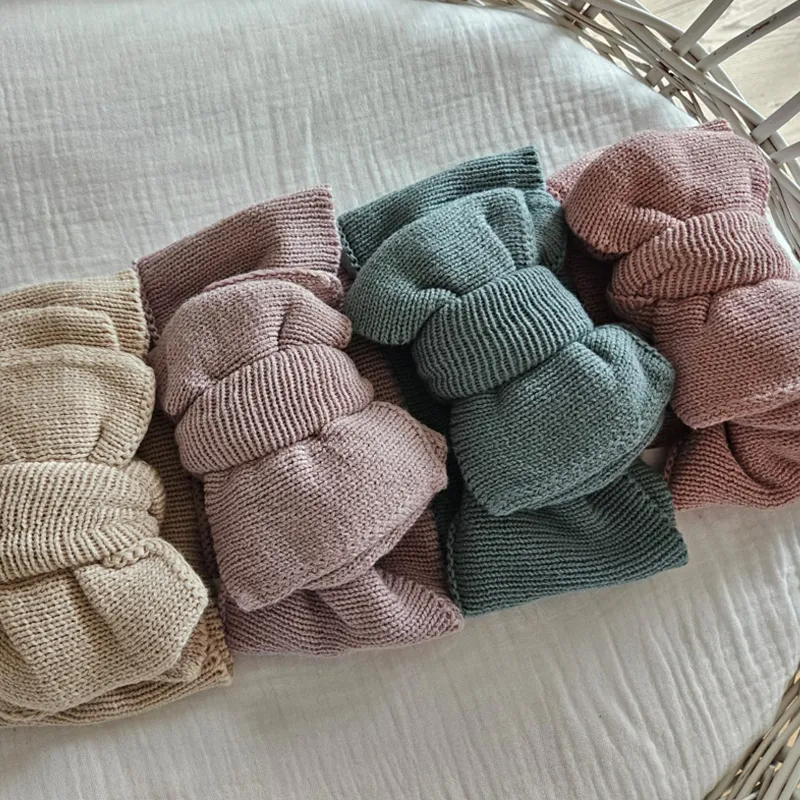 Cotton Knit Bow Headbands