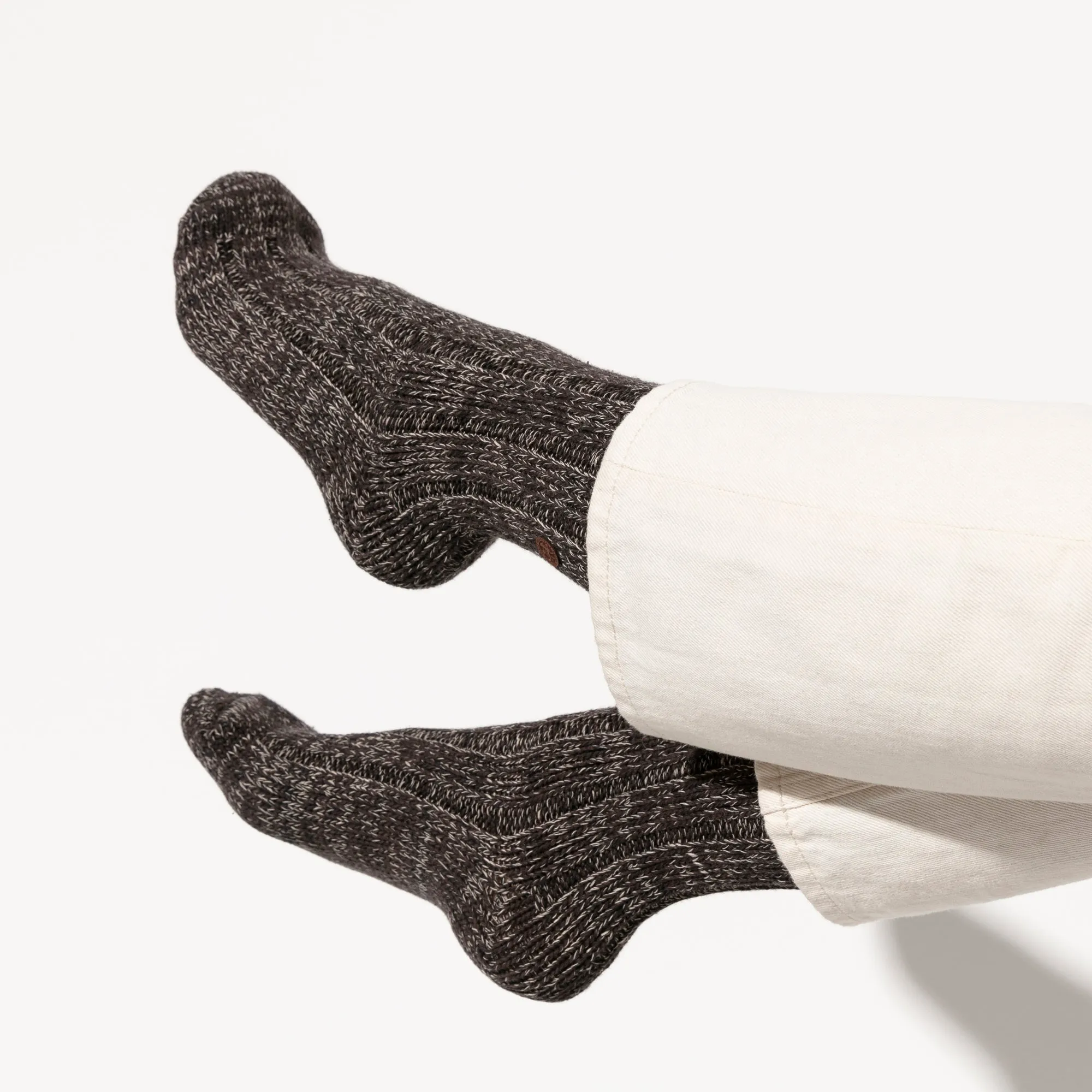 Cotton Twist Socks in Brown