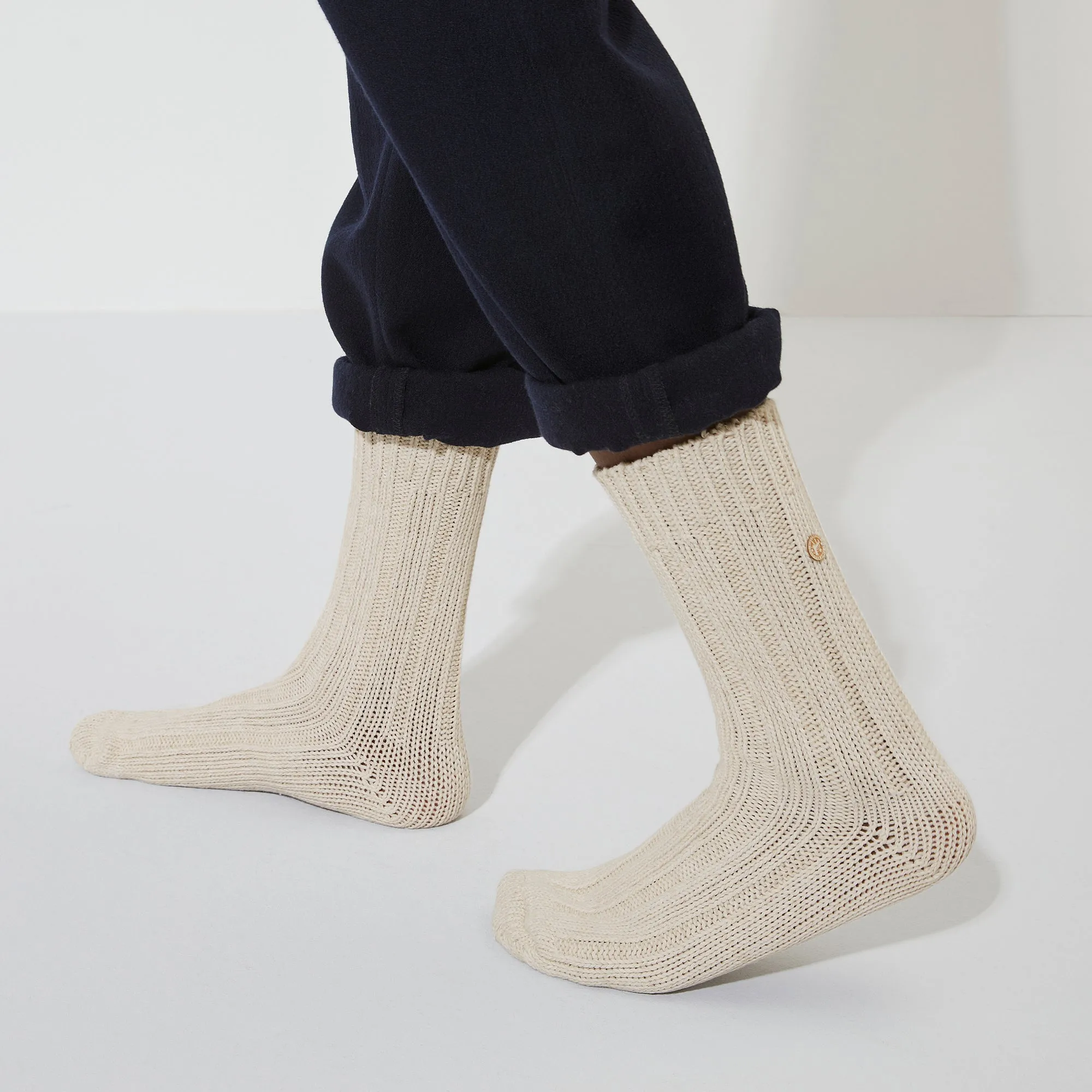 Cotton Twist Socks in Off-White
