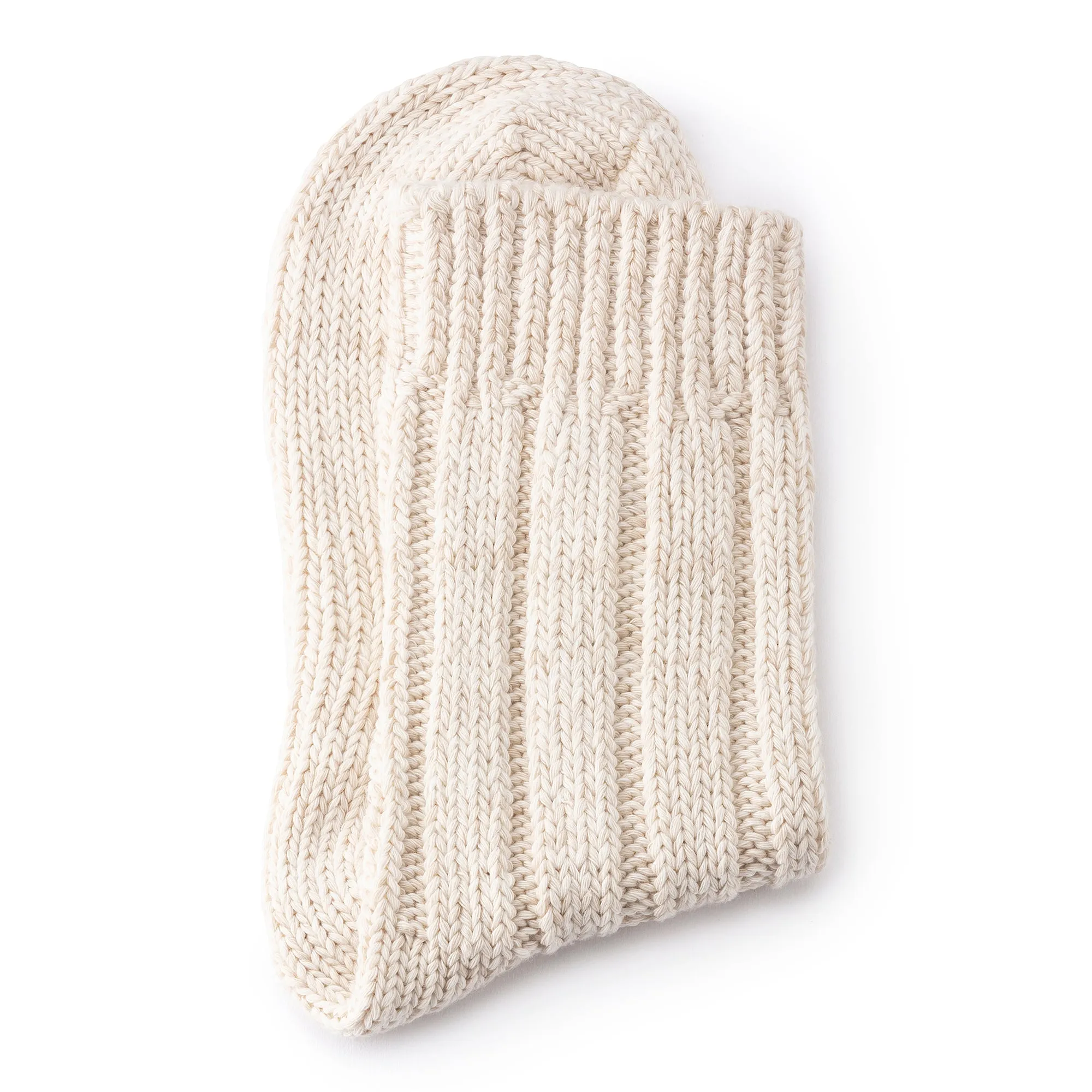 Cotton Twist Socks in Off-White