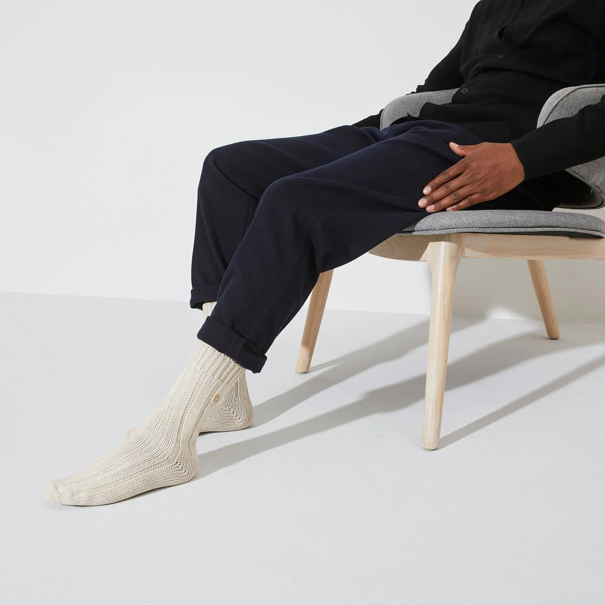 Cotton Twist Socks in Off-White