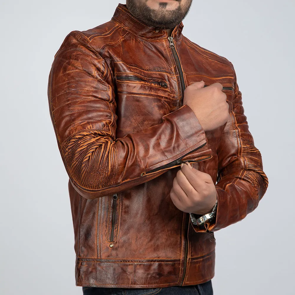Cowboy Brown Vintage Leather Jacket