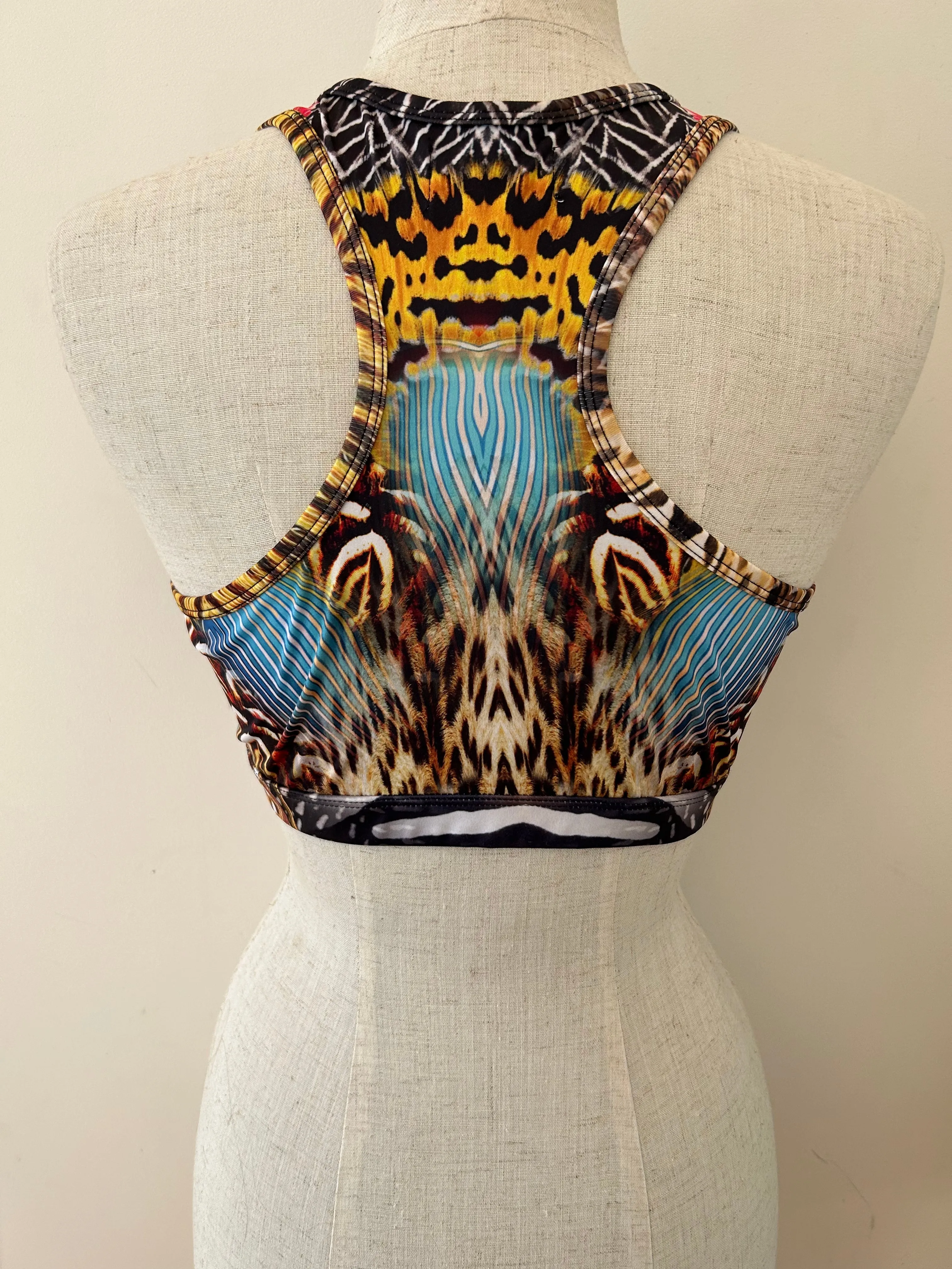 Cropped racer back top Savannah brown