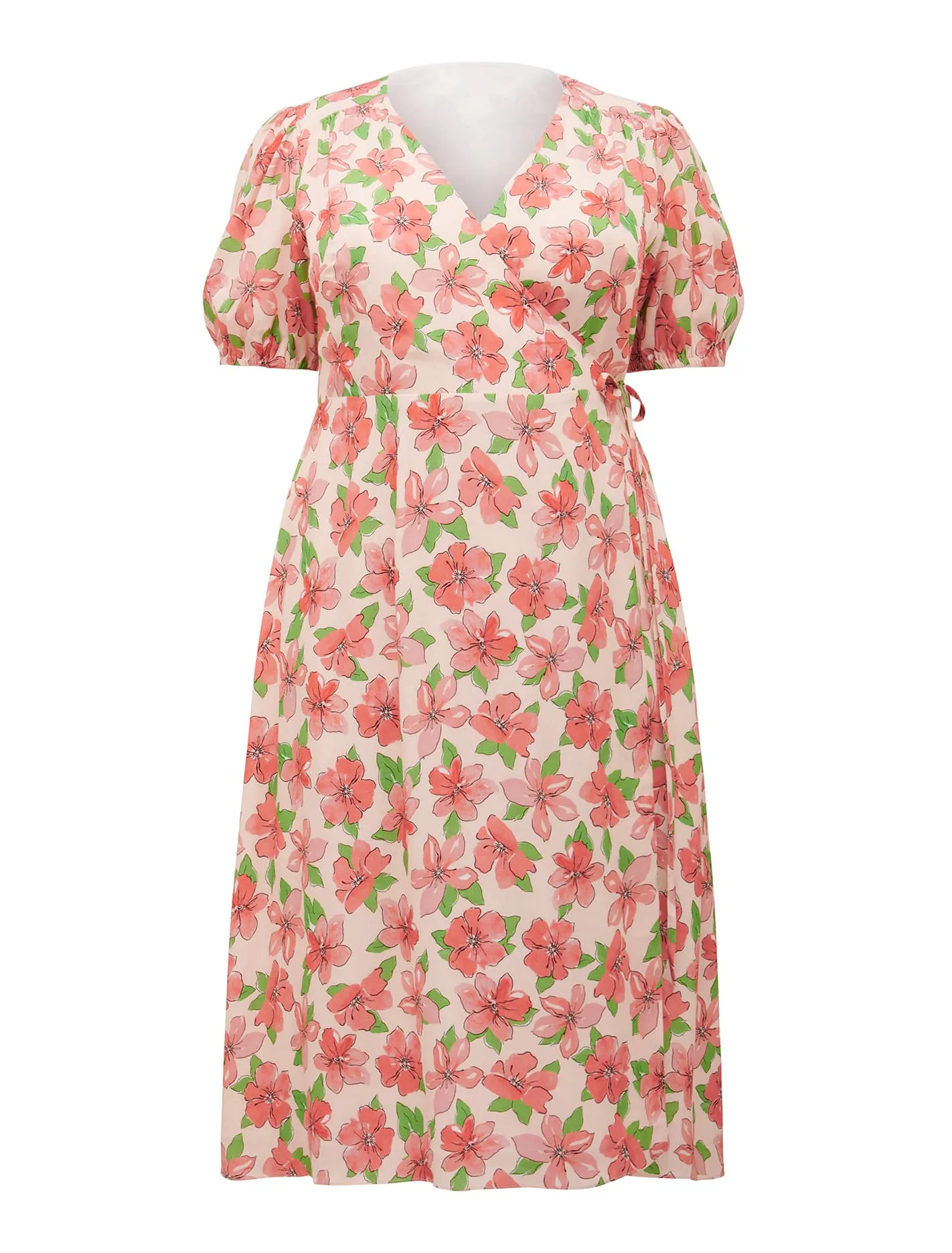 Daisy Curve Midi Wrap Dress