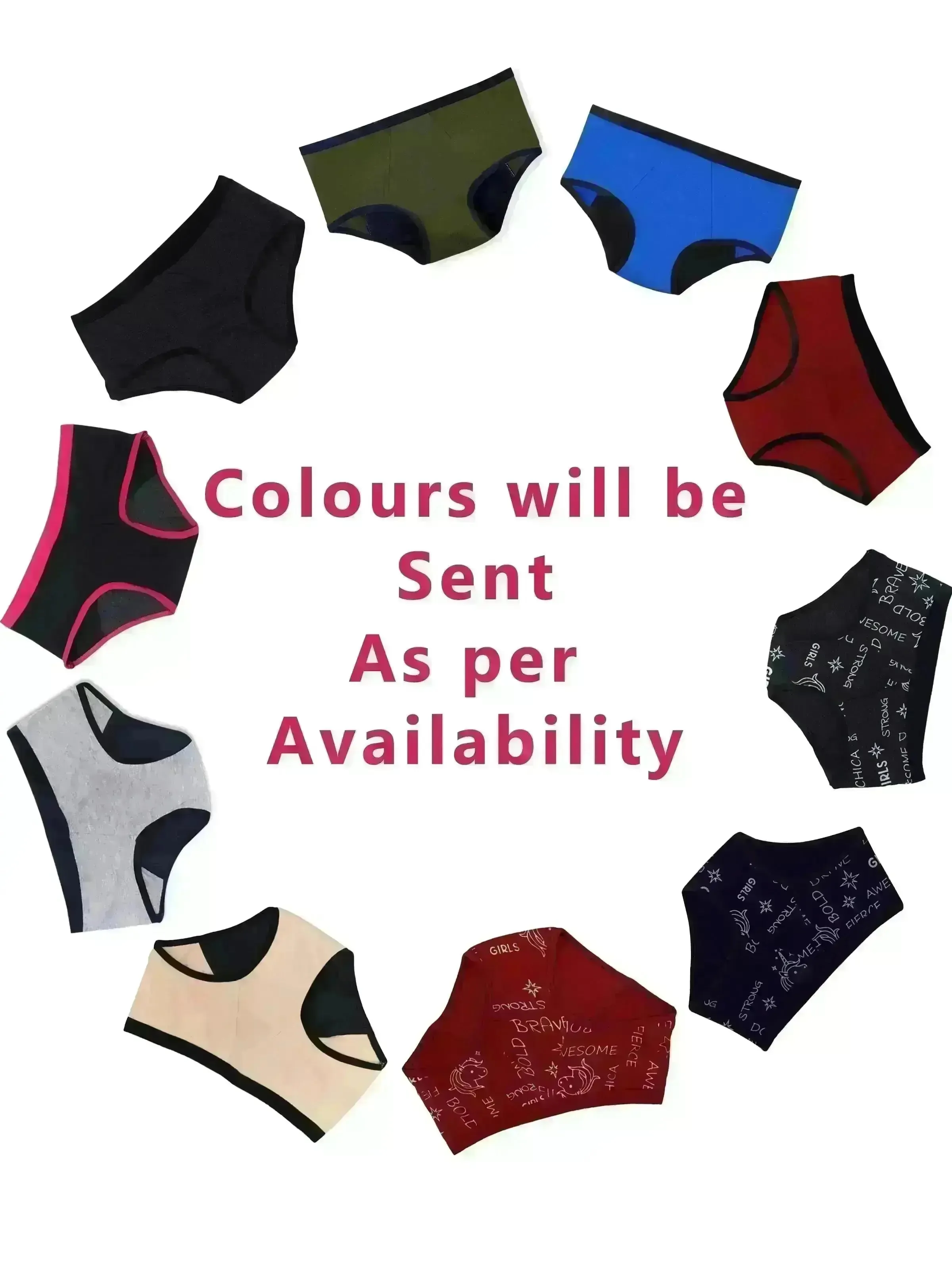 D'chica Maroon Unicorn Print Eco-Friendly Anti-Microbial Lining Period Panties – No Pad Required