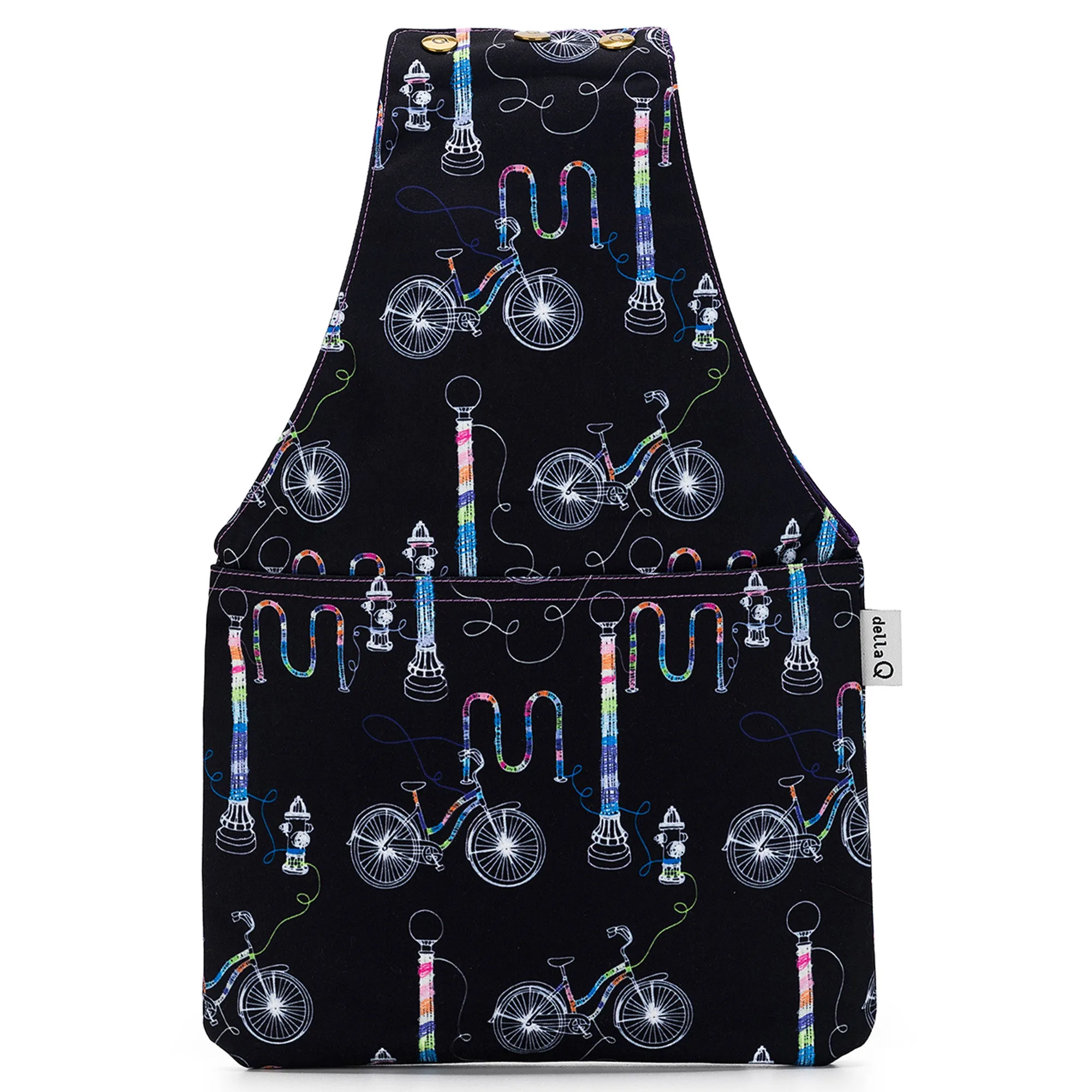della Q Nora Wrist Bag - 1300-1 - Fabric Print Collection - Yarn Bombing