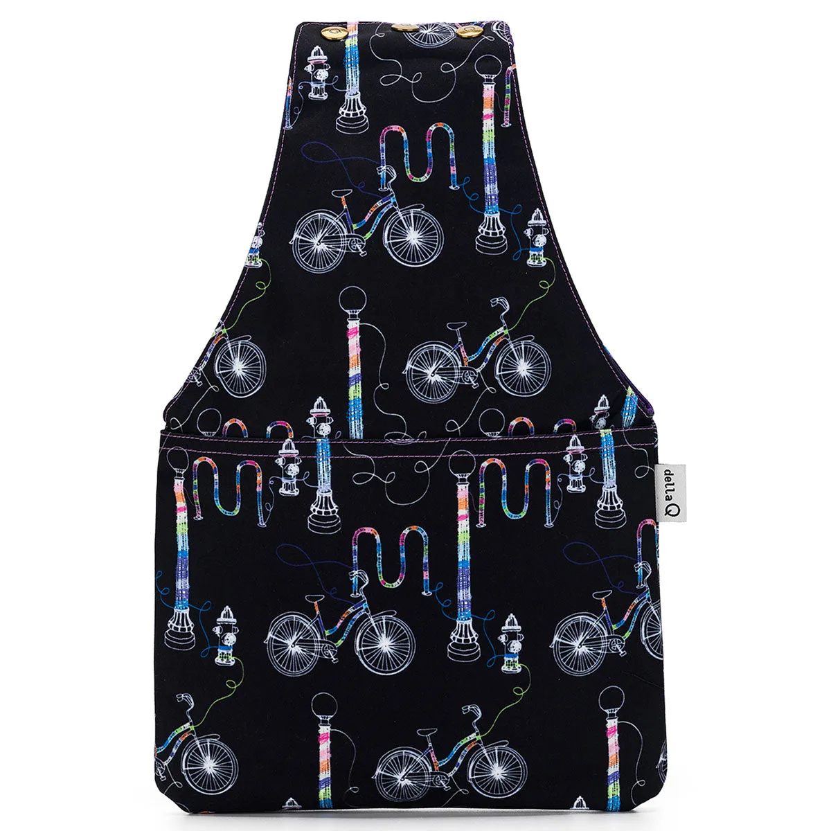 della Q Nora Wrist Bag - 1300-1 - Fabric Print Collection - Yarn Bombing