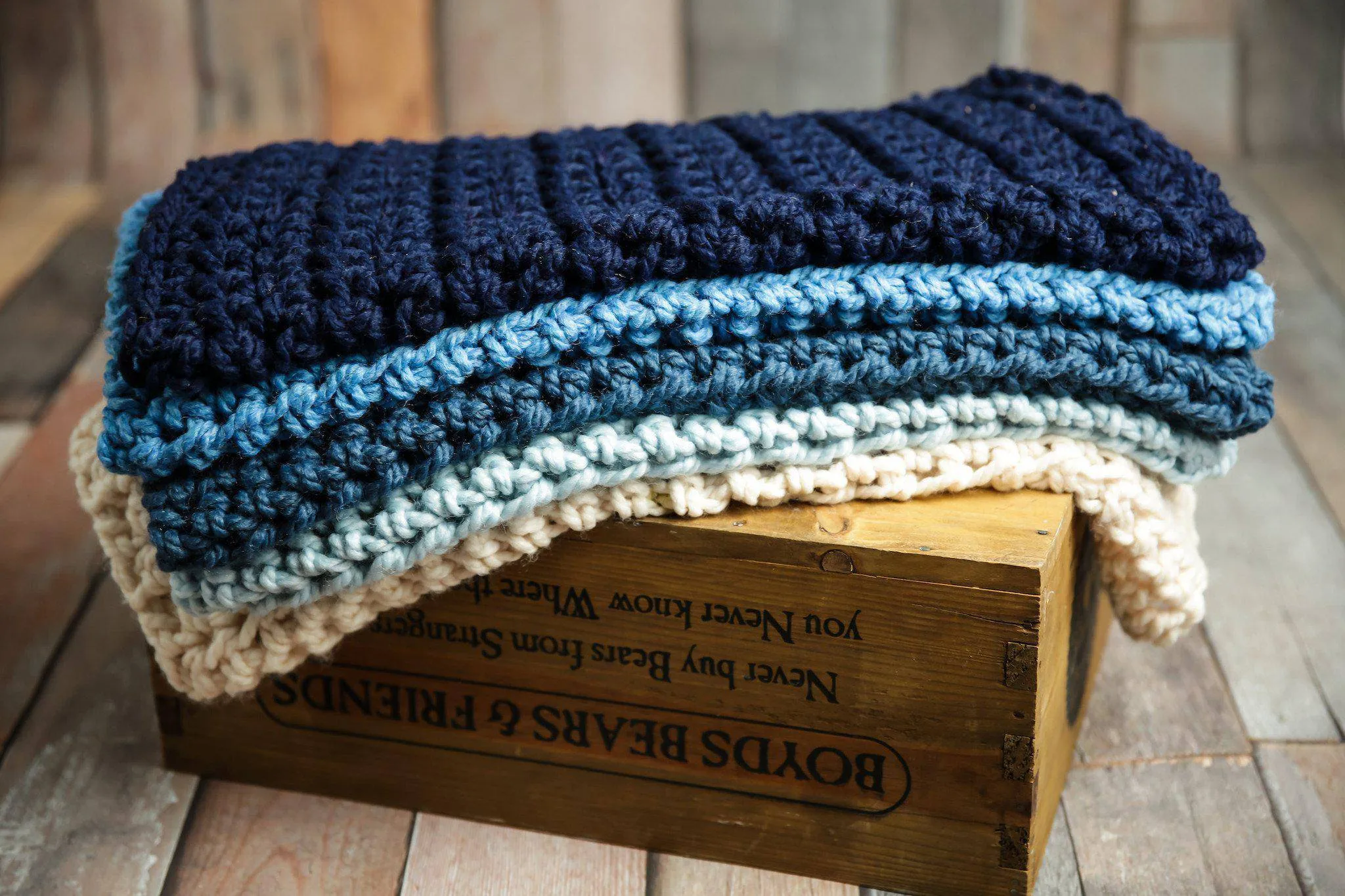 Denim Blue Newborn Baby Blanket